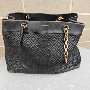 Tory Burch Fleming Tote Large Quilted Leather
